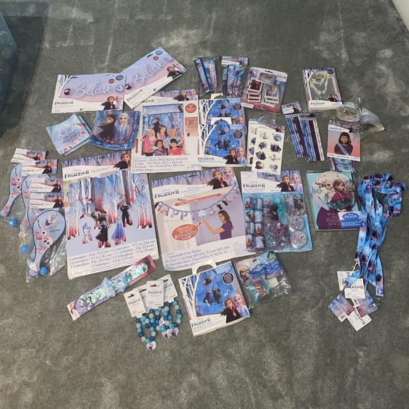 Disney Frozen Celebration birthday party Kit with Blue and Purple Accents